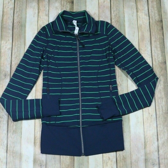 lululemon athletica Jackets & Blazers - Lululemon Nice Asana Running Yoga Jacket Stripes
